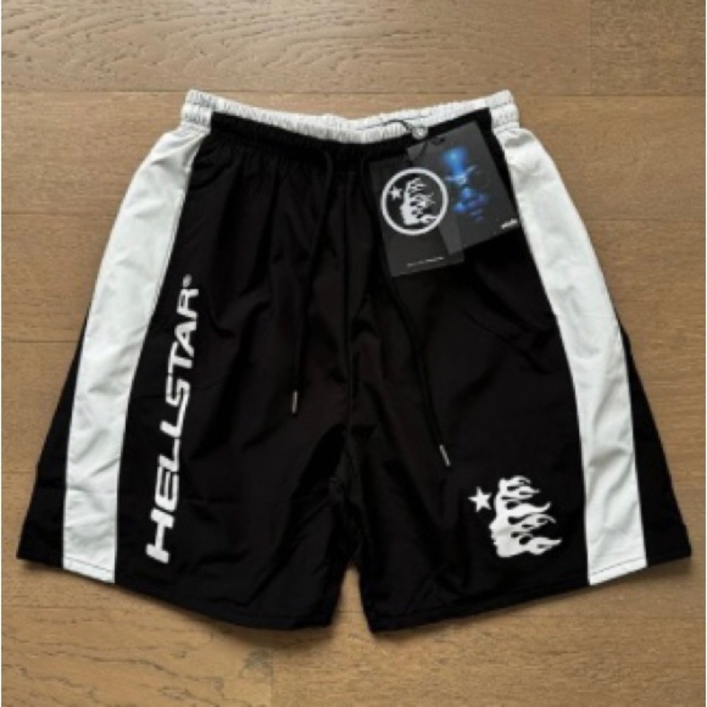 Hellstar Black and White Athletic Shorts